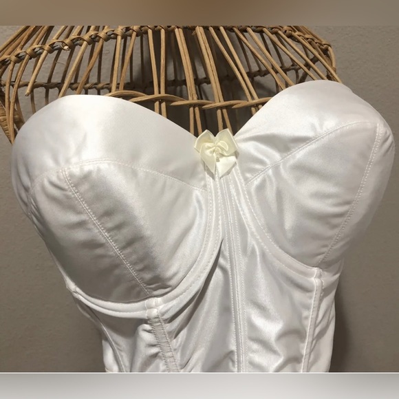 Va Bien Bustiers Bride White Sz-40C Smooth Hourglass #0798 Hook & Eye $75 - Picture 3 of 12